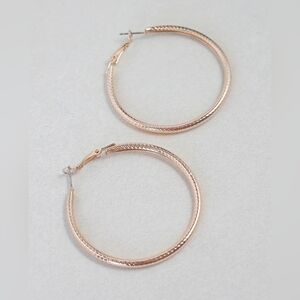 Textured Gold Hoop Earrings BNIB
